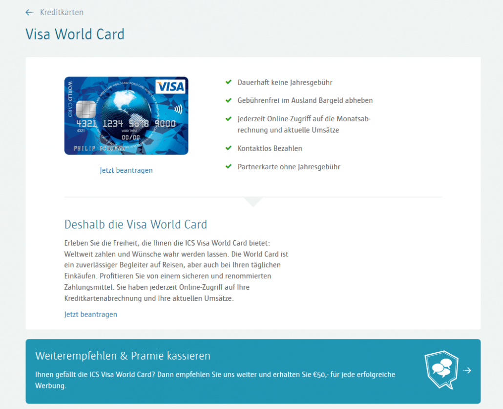 Ics Visa World Card Verfügungsrahmen Erfahrungsberichte ICS Visa World Card Kreditkarte » Test, Erfahrungen & Prämie 08/2023