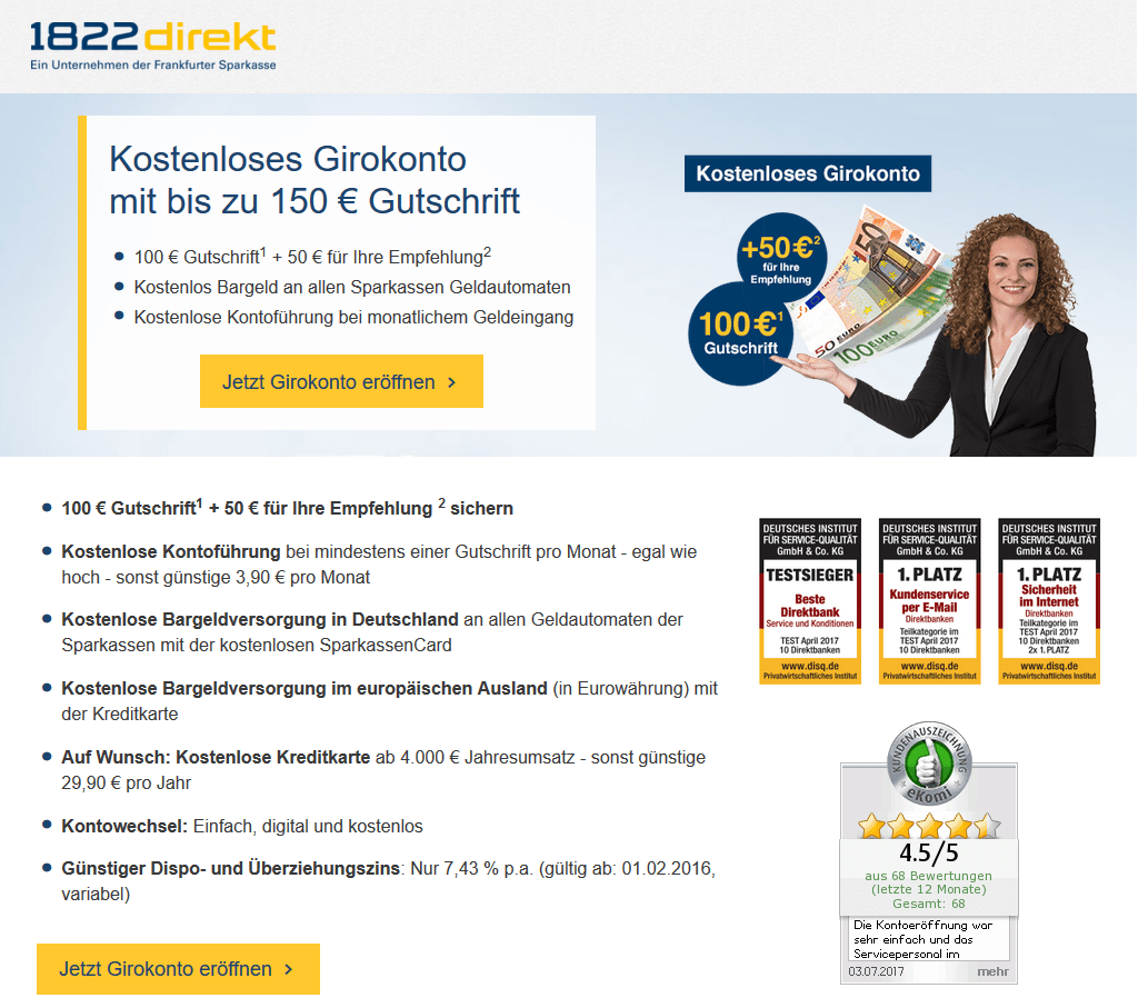1822 Direkt Girokonto Testbericht Und Erfahrungen 2020