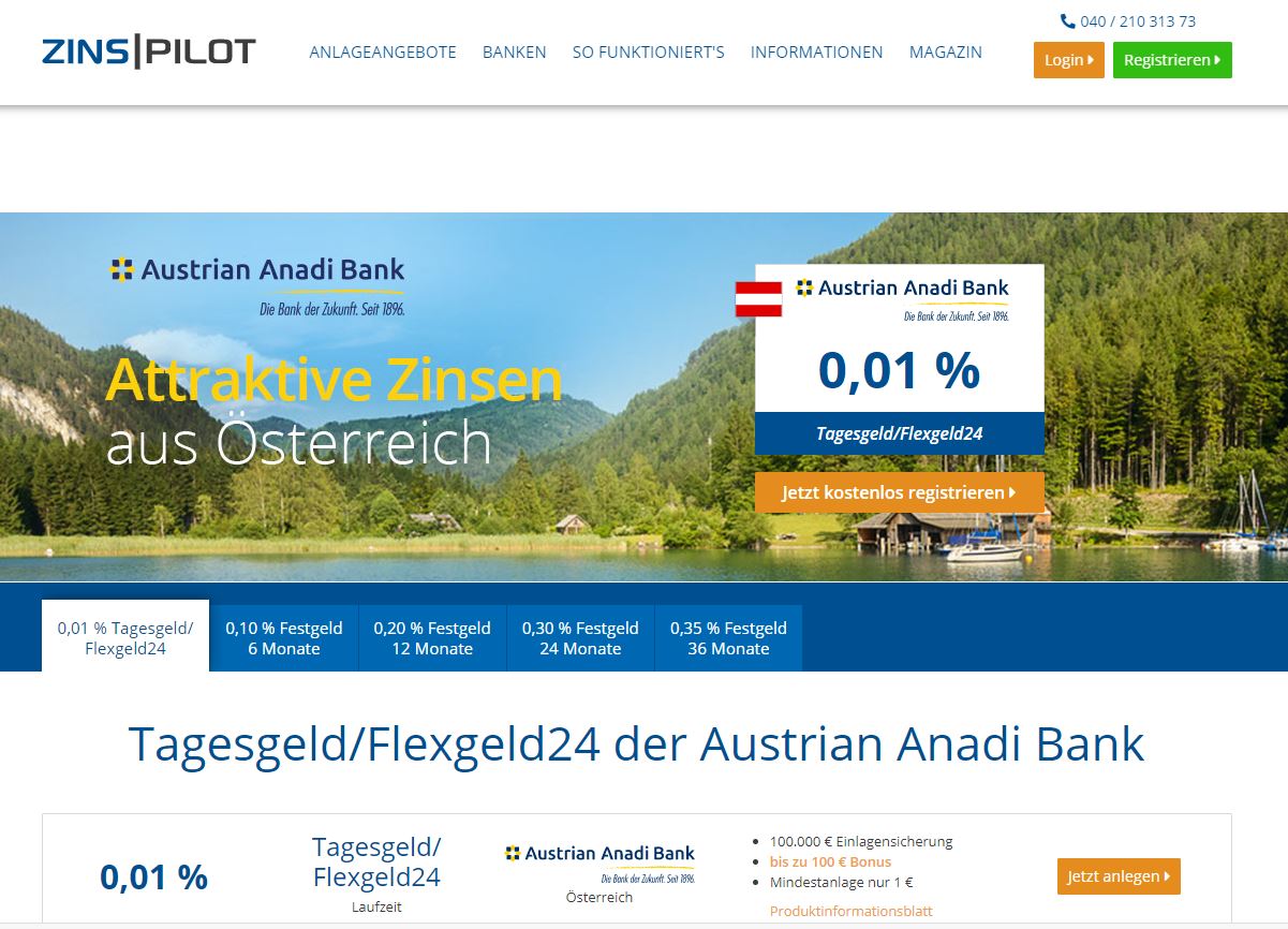 Austrian Anadi Bank Tagesgeld » Testbericht und ...